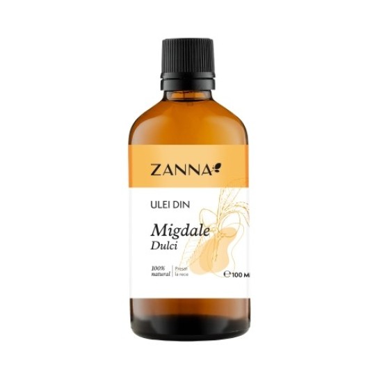 Ulei migdale dulci presat la rece, 100ml, Zanna 