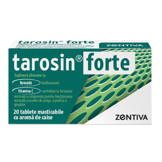 Tarosin Forte, 20 comprimate, Zentiva - supliment alimentar cu Vitamina C si Rutozida