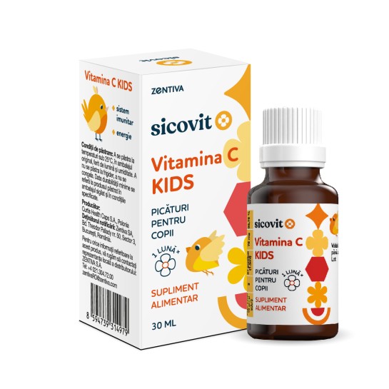 Sicovit Vitamina C kids, picaturi 30ml, Zentiva