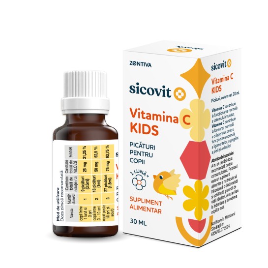 Sicovit Vitamina C kids, picaturi 30ml, Zentiva