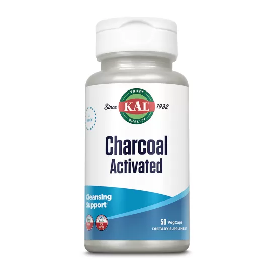 Charcoal Activated (Carbune medicinal) 280mg Kal, 50 capsule, Secom 