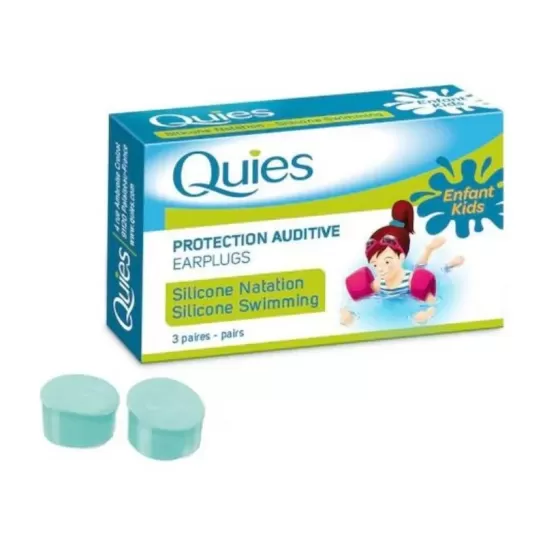 Dopuri din silicon pentru inot copii, 3 perechi, Quies