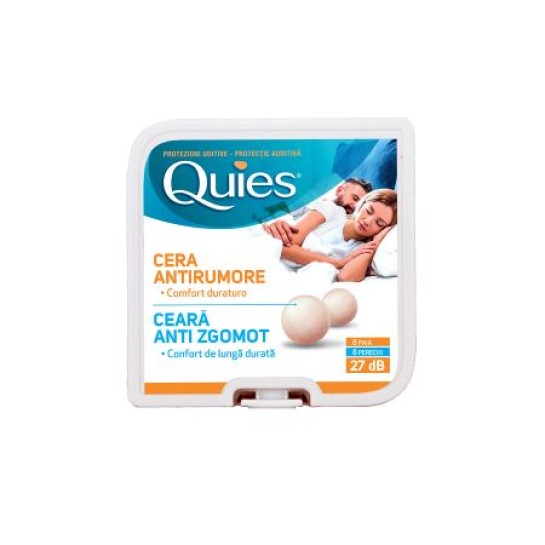 Dopuri de ceară pentru urechi, 8 perechi, Quies
