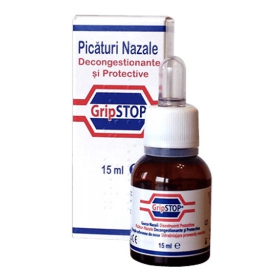 GripStop picaturi nazale, 15ml, PlantaMed