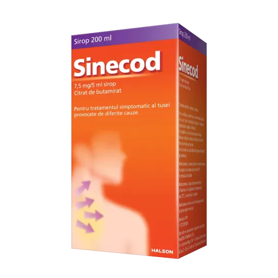 Sinecod sirop, 7.5mg/5ml, 200ml, Haleon