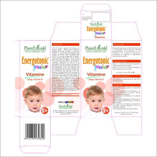 Energotonic Junior Vitamine, sirop, 125ml, PlantExtrakt