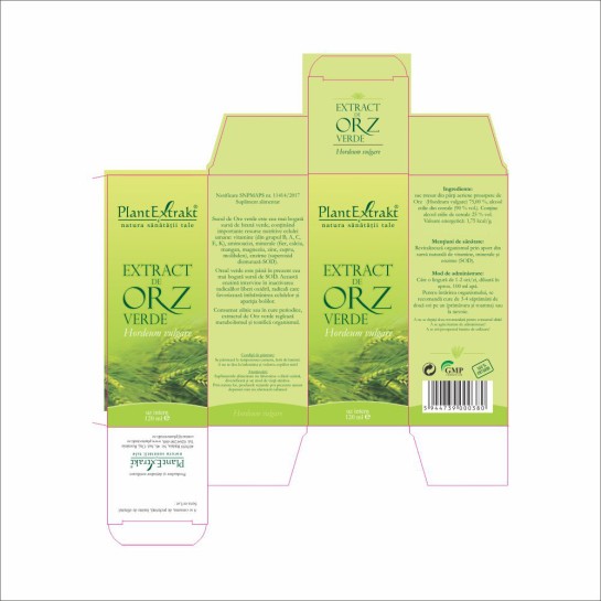 Extract de orz verde (Hordeum vulgare) 120ml, PlantExtrakt