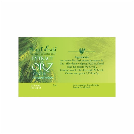 Extract de orz verde (Hordeum vulgare) 120ml, PlantExtrakt