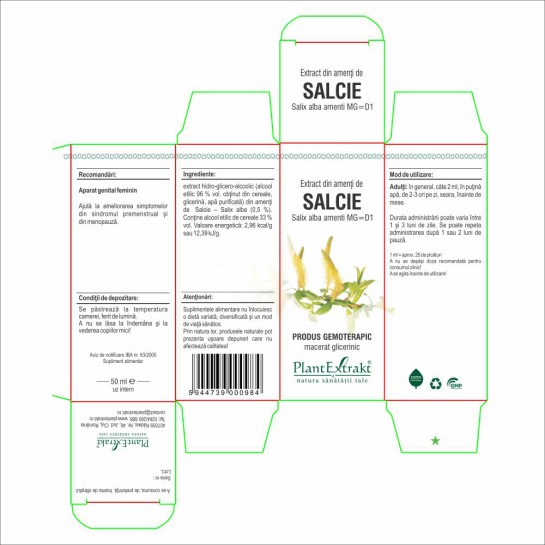 Extract amenti salcie (Salix alba amenti) 50ml, PlantExtrakt