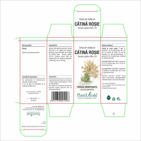 Extract mlădite cătina rosie (Tamarix gallica) 50ml, PlantExtrakt