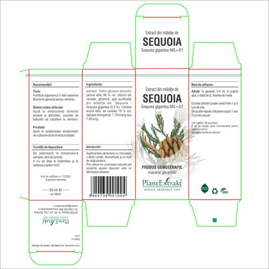 Extract mlădite sequoia (Sequoia gigantea) 50ml, PlantExtrakt