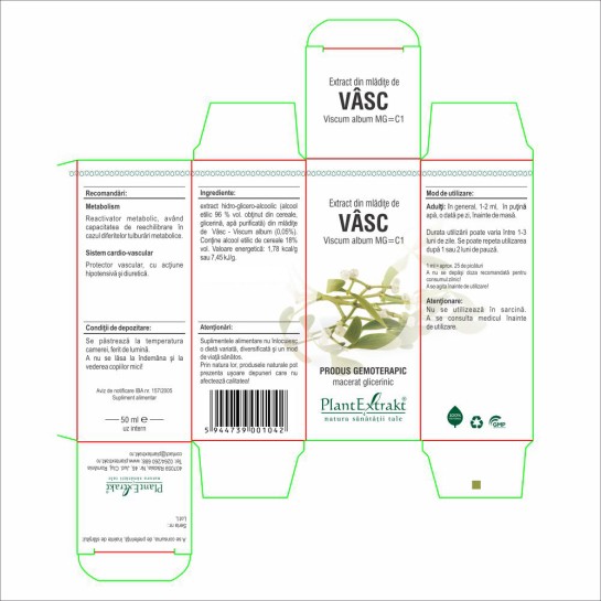 Extract mlădite vasc (Viscum album) 50ml, PlantExtrakt