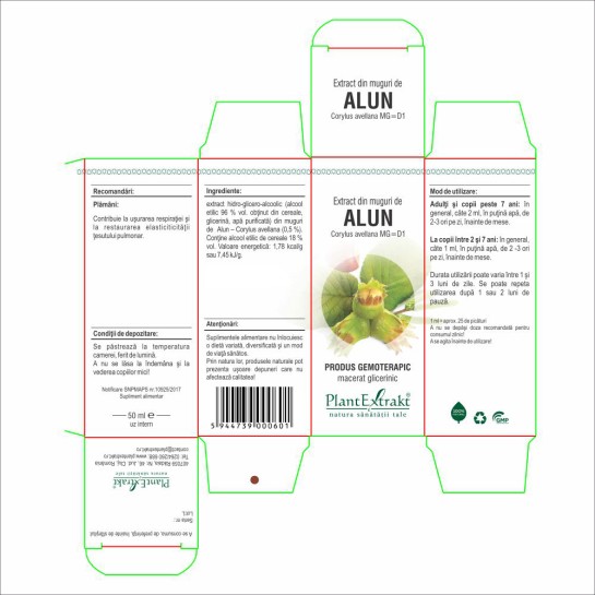 Extract muguri alun (Corylus avellana) 50ml, PlantExtrakt