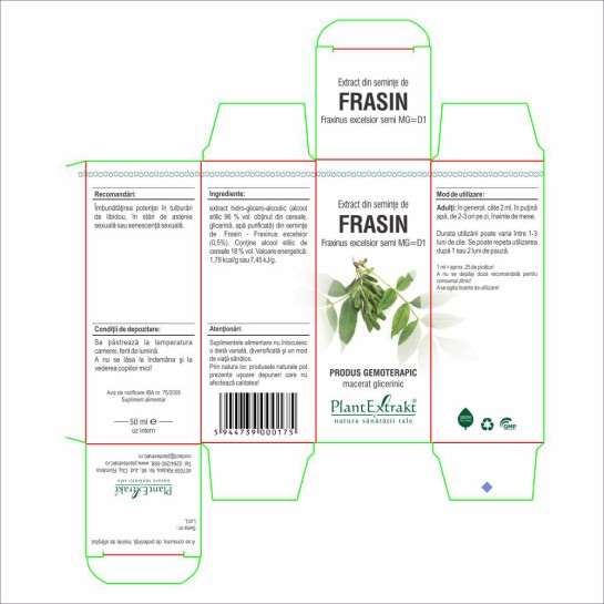 Extract seminte frasin (Fraxinus excelsior) 50ml, PlantExtrakt