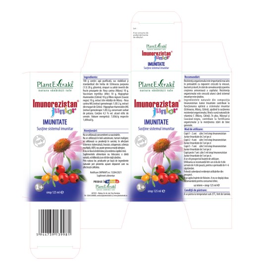 Imunorezistan imunitate junior, 125ml, PlantExtrakt