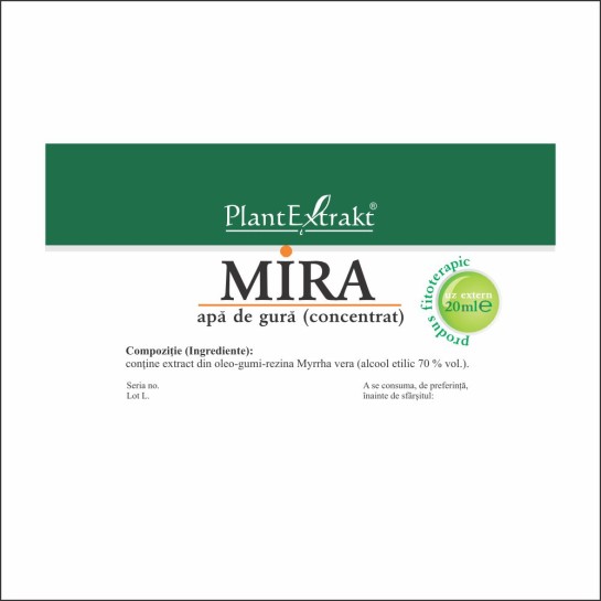 Mira - apă de gură, 20ml, PlantExtrakt