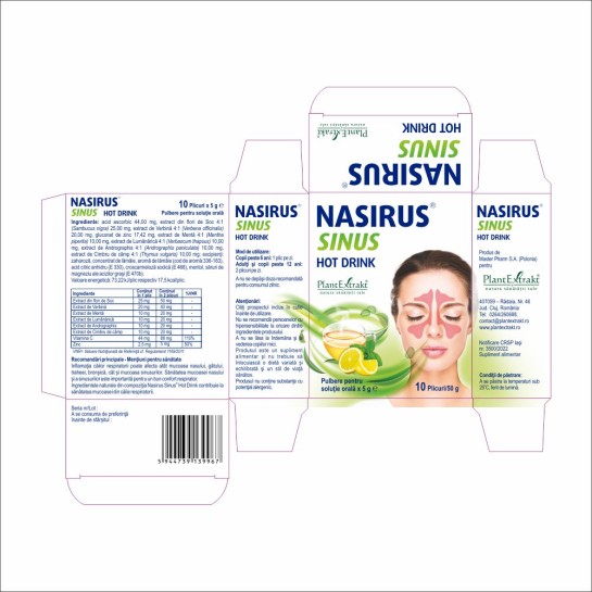 Nasirus Sinus hot drink, 10 plicuri, PlantExtrakt
