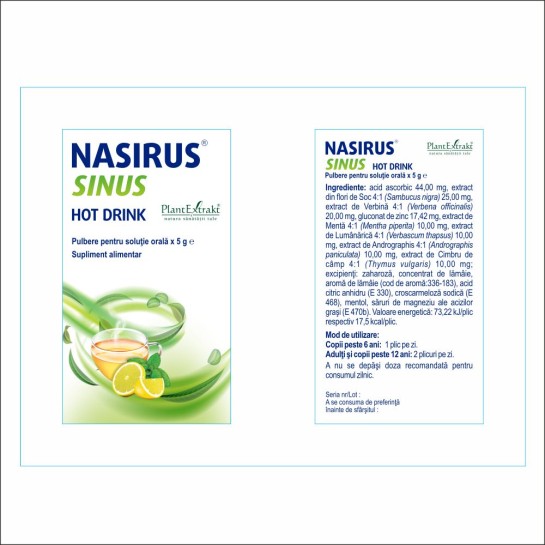 Nasirus Sinus hot drink, 10 plicuri, PlantExtrakt