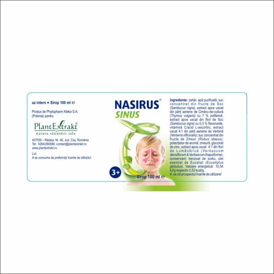 Nasirus Sinus, sirop +3 ani, 100ml, PlantExtrakt