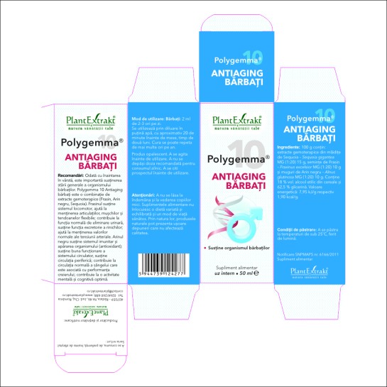 Polygemma 10, Bărbati 50+, 50ml, PlantExtrakt