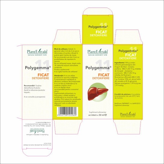 Polygemma 11, Ficat detoxifiere, 50ml, PlantExtrakt