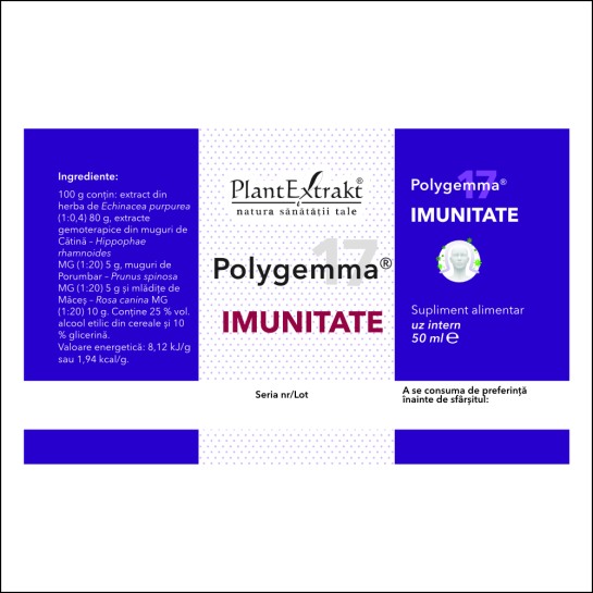 Polygemma 17, Imunitate, 50ml, PlantExtrakt