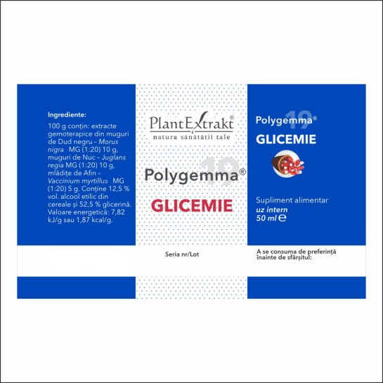 Polygemma 19, Glicemie, 50ml, PlantExtrakt