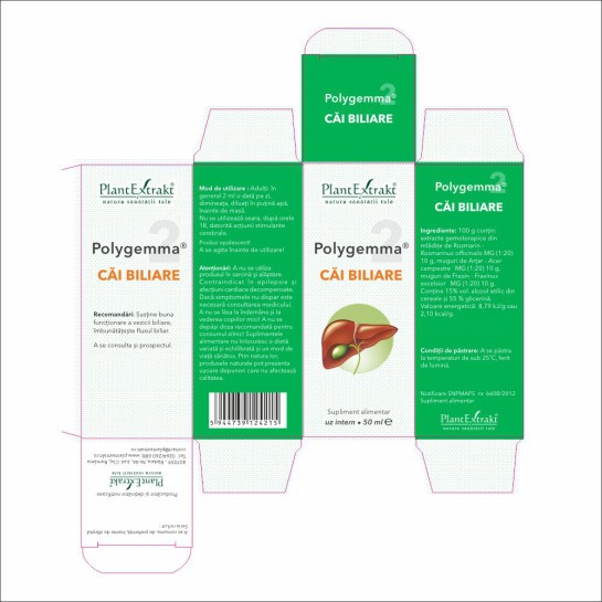 Polygemma 2, Căi biliare, 50ml, PlantExtrakt