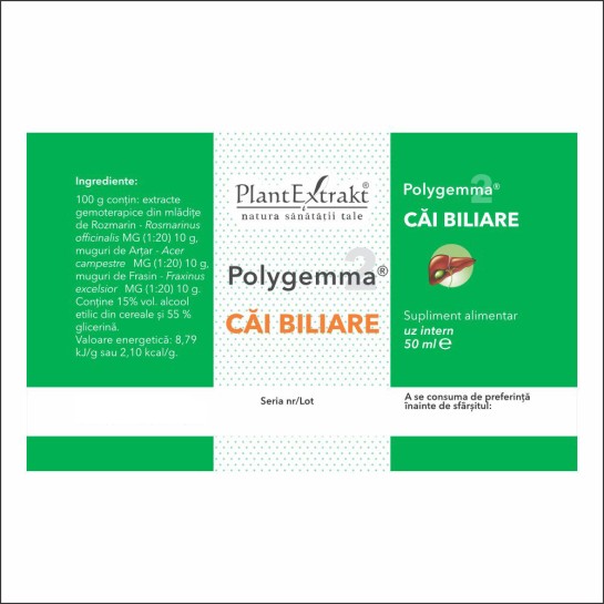 Polygemma 2, Căi biliare, 50ml, PlantExtrakt