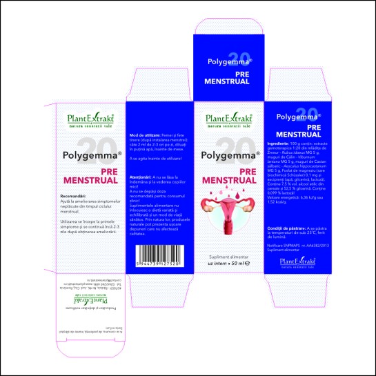 Polygemma 20, Premenstrual, 50ml, PlantExtrakt