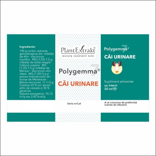 Polygemma 7, Căi urinare, 50ml, PlantExtrakt
