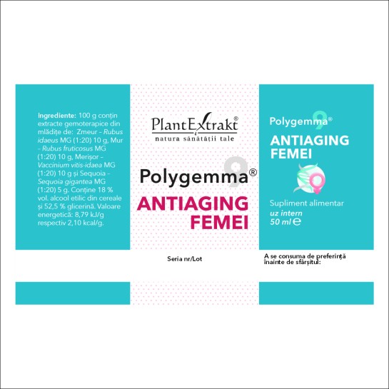 Polygemma 9, Femei 50+, 50ml, PlantExtrakt