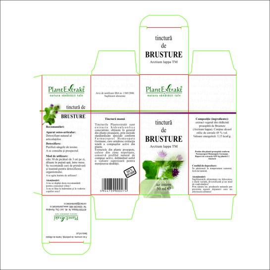 Tinctură brusture (Arctium lappa TM), 50ml, PlantExtrakt