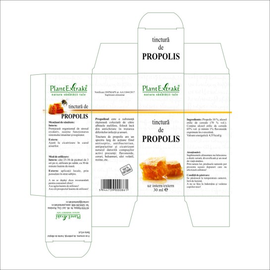 Tinctură de propolis TM 30ml, PlantExtrakt