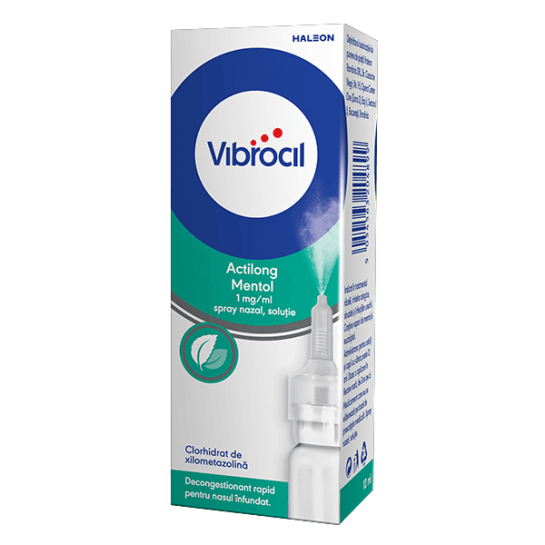 Vibrocil Actilong Mentol, 1 mg/ml spray nazal, soluţie, 10ml, Haleon