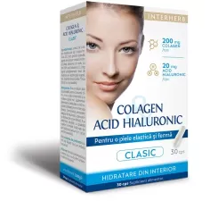Colagen cu Acid Hialuronic clasic, 30 capsule, Interherb