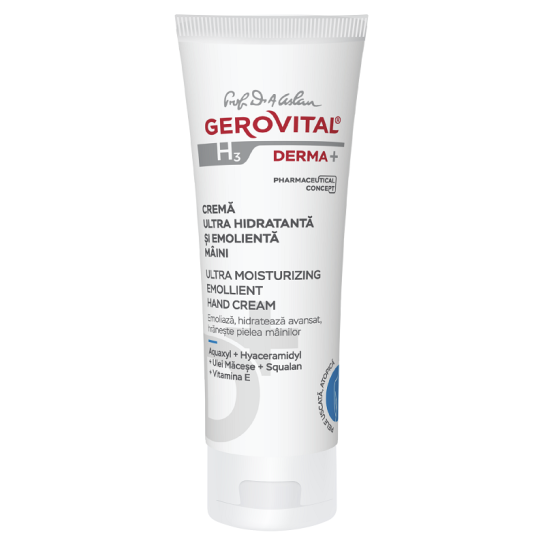 Gerovital H3 Derma+, Crema ultra hidratanta si emolianta maini, 100ml