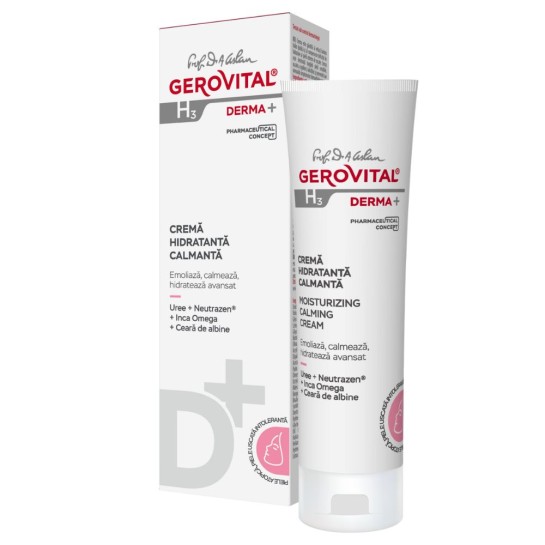 Gerovital H3 Derma+, Crema hidratanta calmanta, 50ml