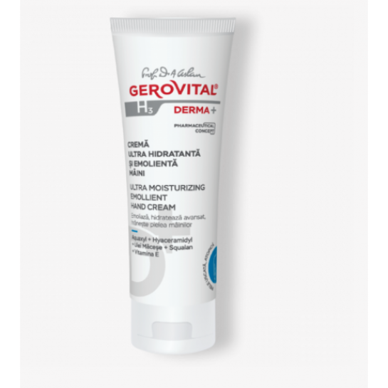 Gerovital H3 Derma+, Crema ultra hidratanta emolienta maini, 100ml