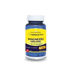 Magneziu Organic cu Vitamina B complex, 30 capsule, Herbagetica 