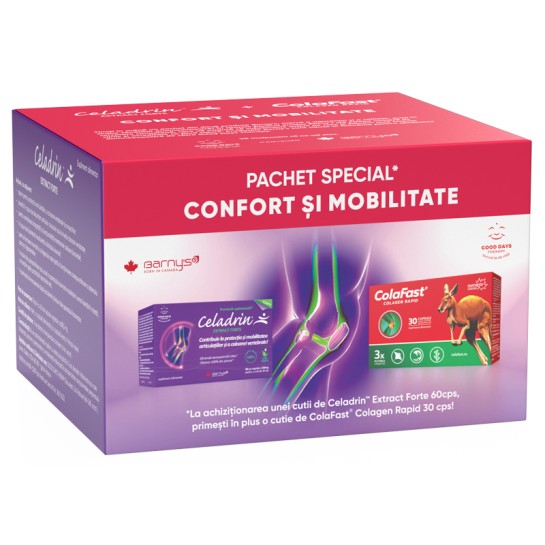Pachet Celadrin Extract Forte 60 capsule + ColaFast Colagen Rapid 30 capsule, Good Days Therapy 