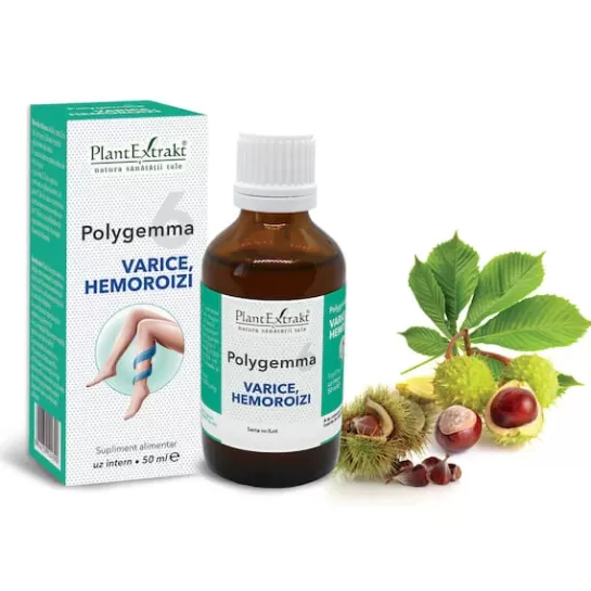 Polygemma 6, Varice si Hemoroizi, 50ml, PlantExtrakt