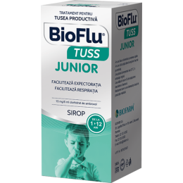 Bioflu Tuss Junior, 15mg/5ml sirop, 100ml, Biofarm