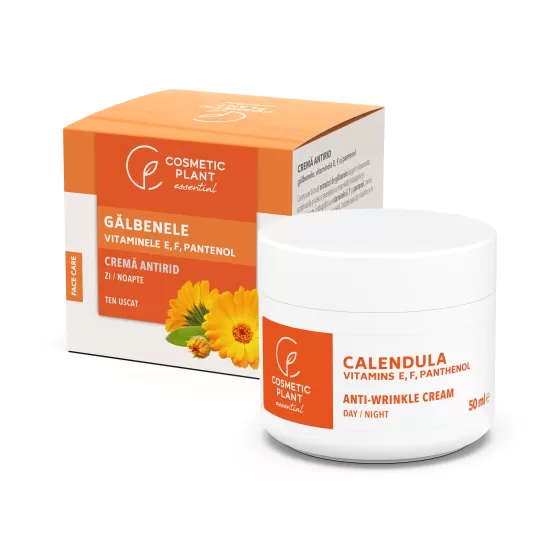 Crema antirid cu galbenele si vitaminele E, F si pantenol, Cosmetic Plant
