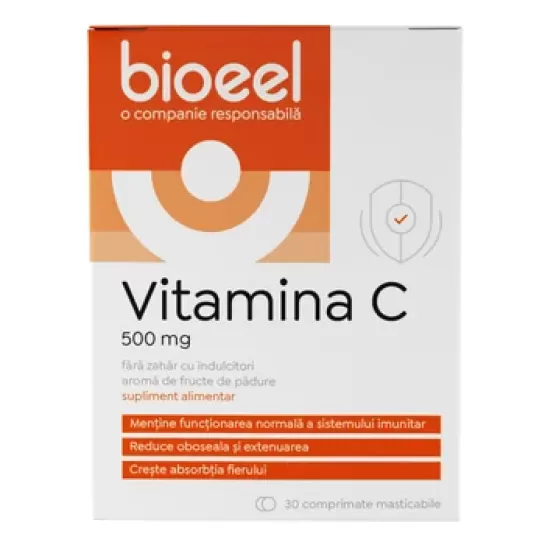 Vitamina C, 500mg, 30 comprimate masticabile, Bioeel