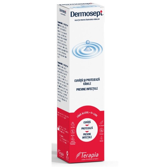 Dermosept solutie pentru ingrijirea ranilor, spray 150ml, Terapia