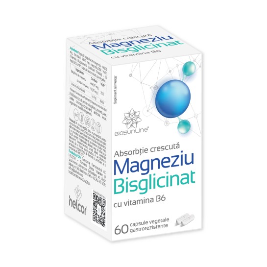 Magneziu Bisglicinat, 60 capsule, Helcor