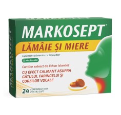 Markosept lamaie si miere, 24 comprimate moi pentru supt, Fiterman Pharma