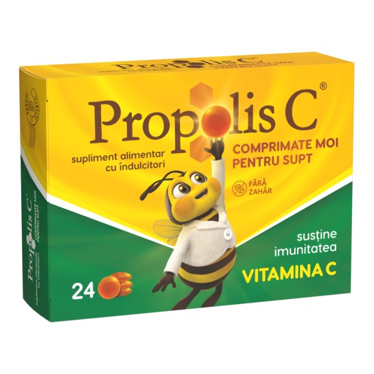 Propolis C, 24 comprimate moi pentru supt, Fiterman Pharma
