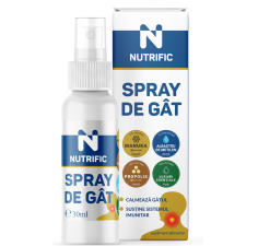 Spray dureri gat cu manuka, propolis si albastru de metilen, 30ml, Nutrific